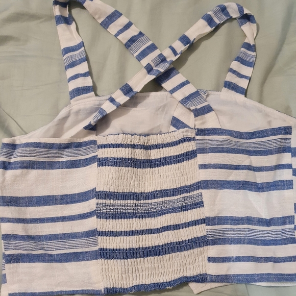 Dotti linen blend button up crop size 14 - Picture 5 of 7